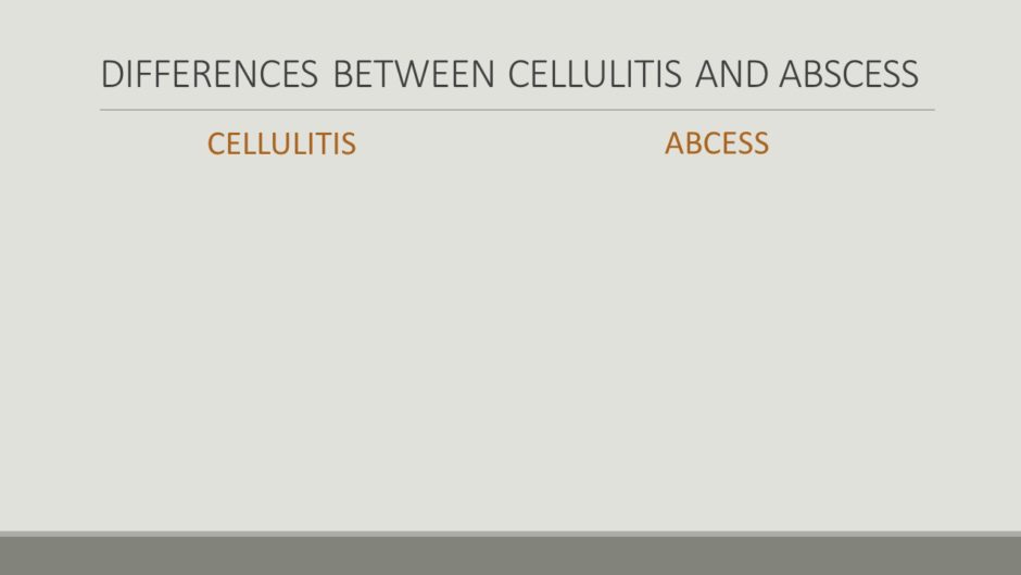 After Cellulitis V Abscess Comparison Laura M Foley Design